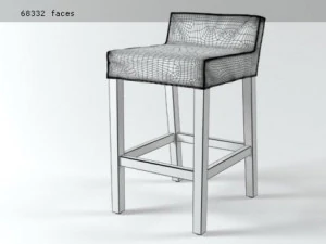 saar kitchen and bar stool 3D Model