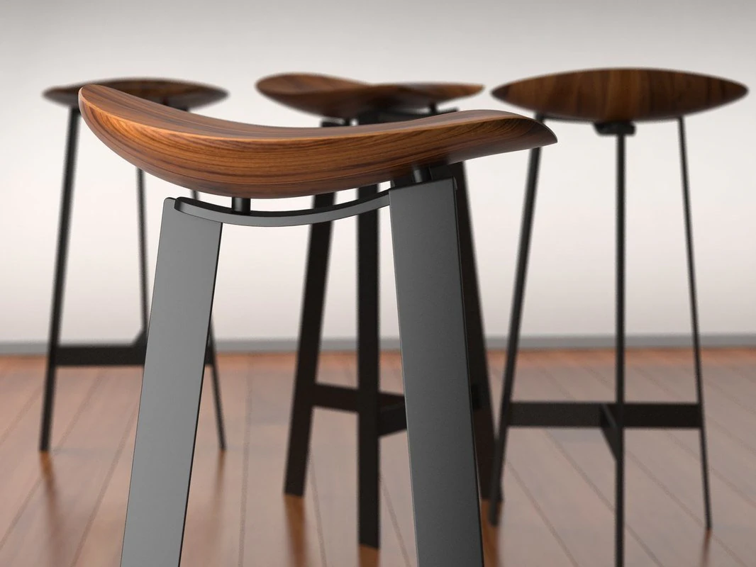 easy barstool 3D Model .c4d .max .obj .3ds .fbx .stl .blend
