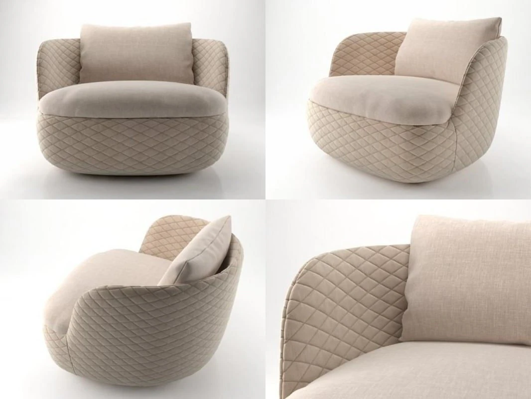 bart armchair 3D Model .c4d .max .obj .3ds .fbx .stl .blend 