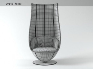 wanders tulip chair 3D Модель