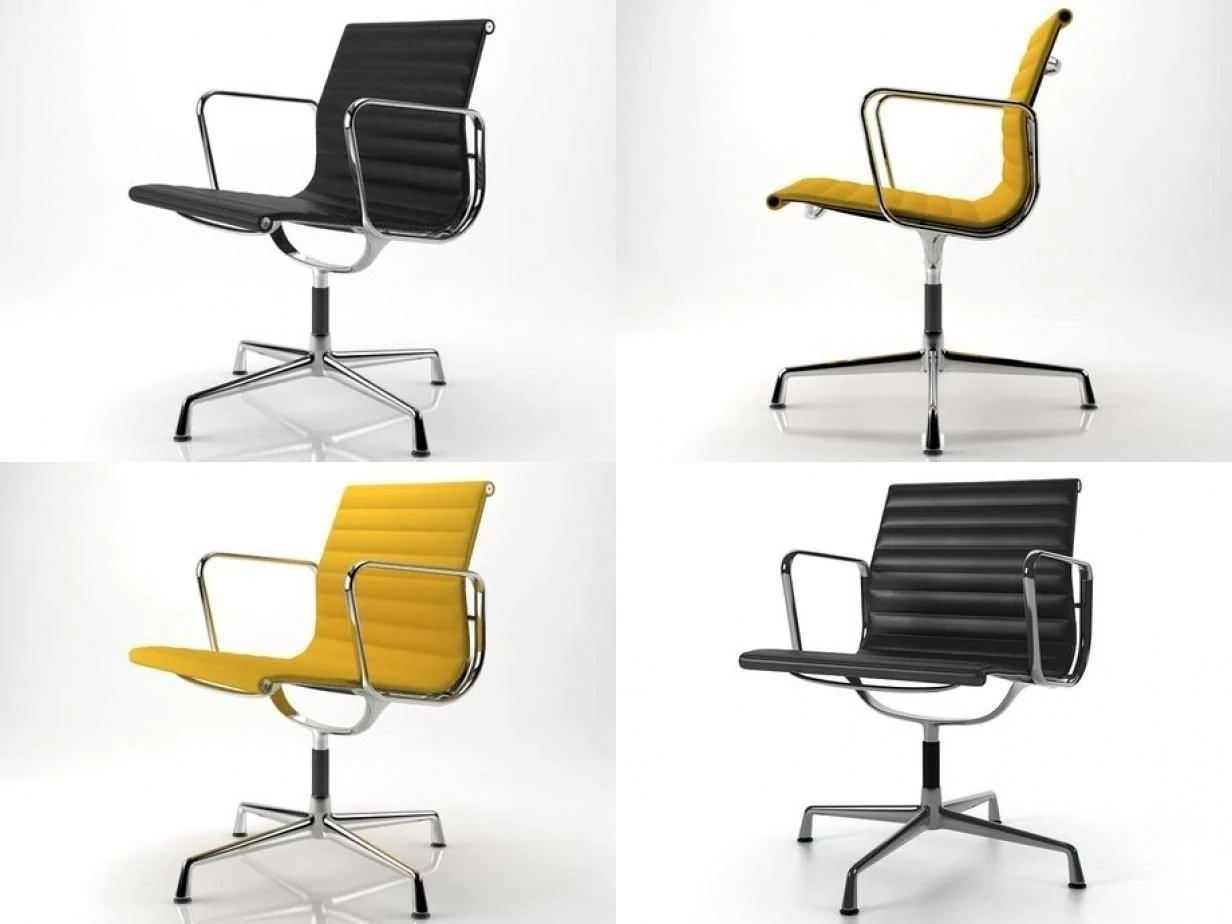 aluminium chair 105107 3D Model .c4d .max .obj .3ds .fbx .stl .blend 