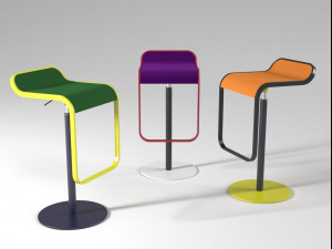 lem stool 3D 模型