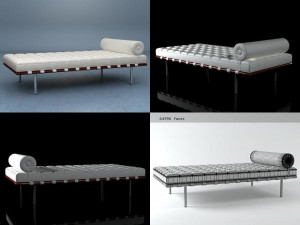 couch by knoll Model 3D
