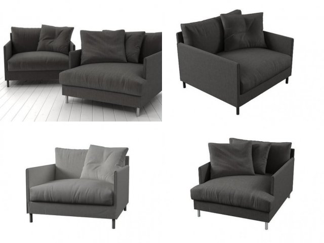 chemise armchair Modello 3D .c4d .max .obj .3ds .fbx .stl .blend 