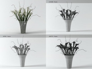 calla lily high Modello 3D