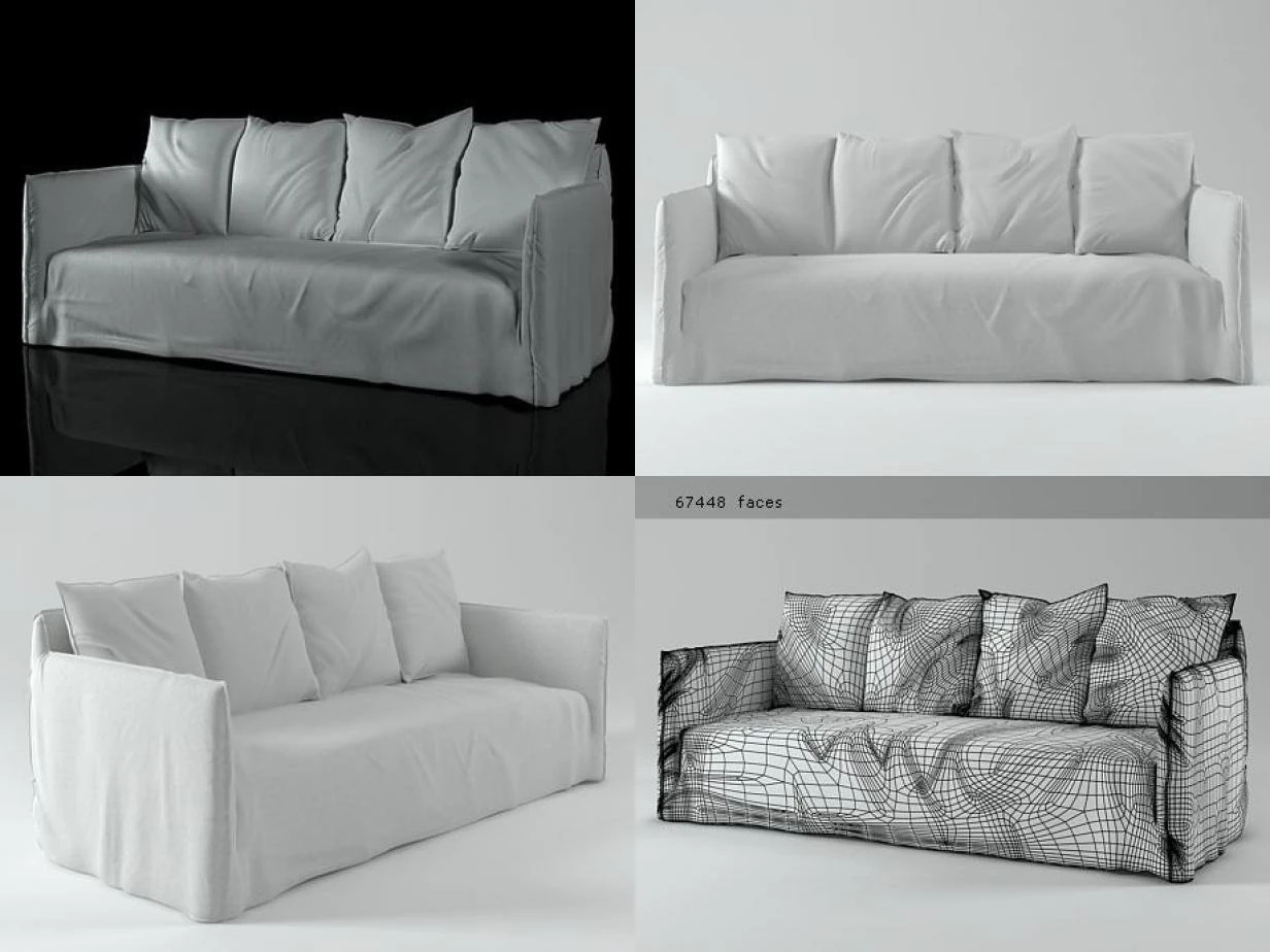 3d ghost 12 sofa model 3D Model .c4d .max .obj .3ds .fbx .stl .blend 