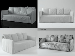 3d ghost 12 sofa model Modèle 3D