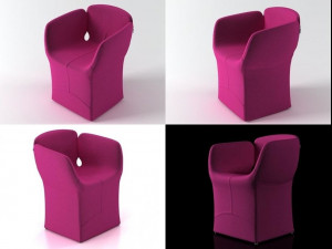 bloomy chair by moroso 3D Модель