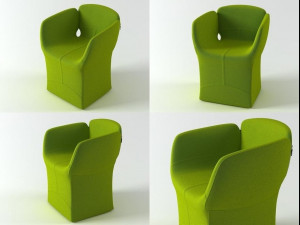 bloomy chair by moroso 3D Модель