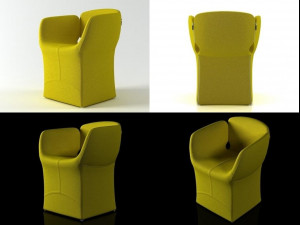 bloomy chair by moroso 3D Модель
