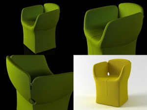 bloomy chair by moroso 3D Модель