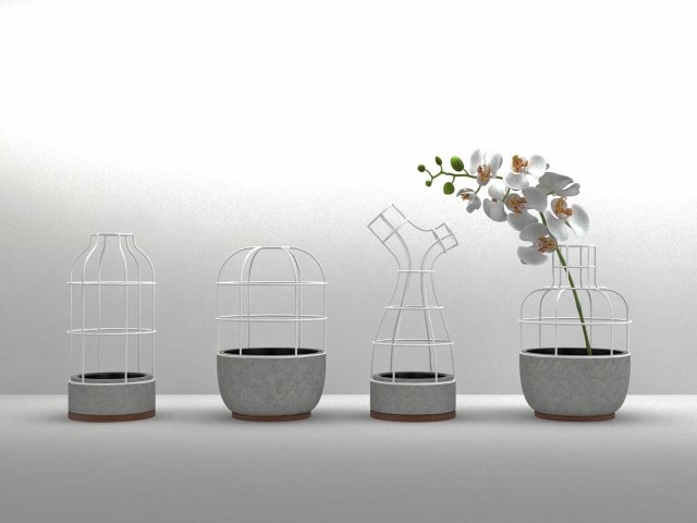 v4 vases by sy design 3D Model .c4d .max .obj .3ds .fbx .stl .blend 
