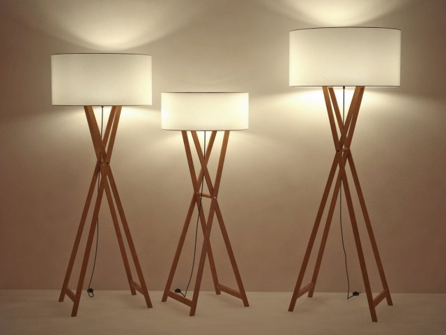 wooden floor lamps Modelo 3D .c4d .max .obj .3ds .fbx .stl .blend 