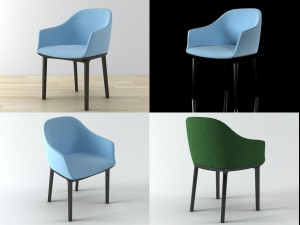 softshell chair 3D 模型