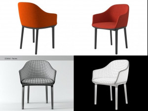 softshell chair 3D 模型