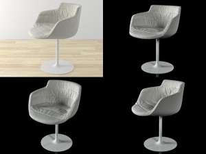 flow armchair-central leg 3D Model