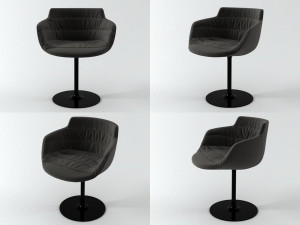 flow armchair-central leg 3D Model