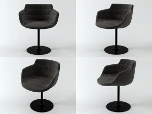 flow armchair-central leg 3D Model