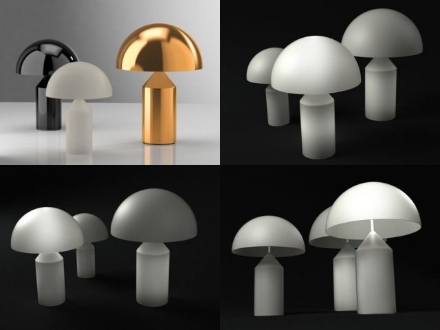 atollo by oluce Modelo 3D .c4d .max .obj .3ds .fbx .stl .blend 
