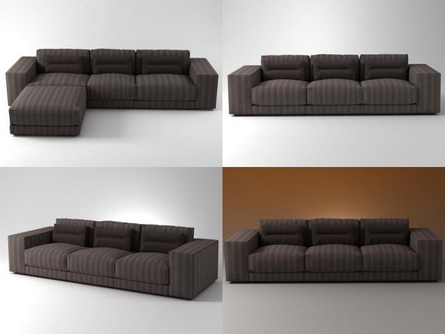 dieke sofa Model 3D .c4d .max .obj .3ds .fbx .stl .blend 