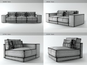 dieke sofa Model 3D