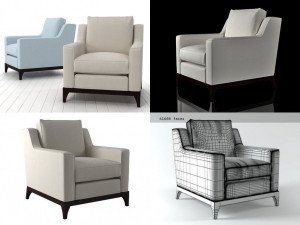 lysander armchair Model 3D