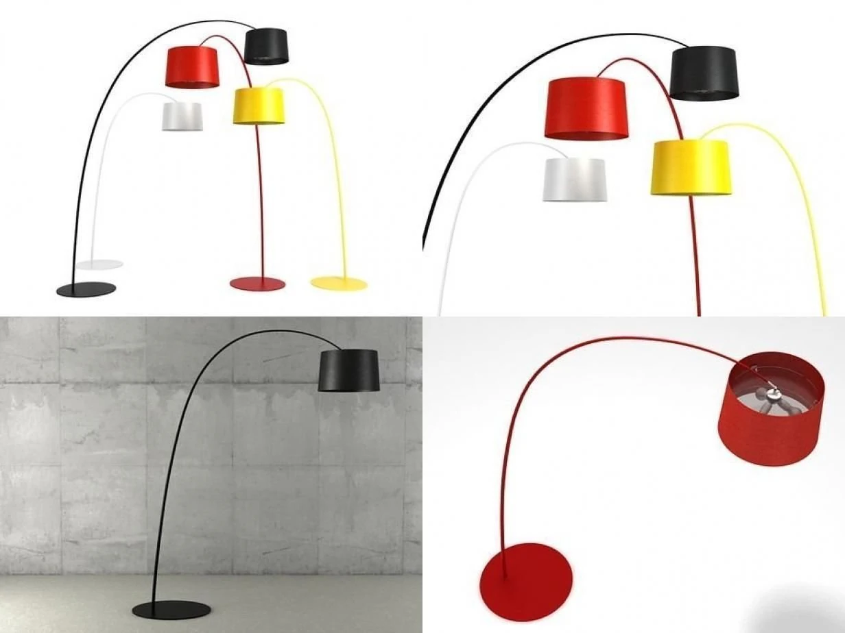 twiggy floor lamp 3D Model .c4d .max .obj .3ds .fbx .stl .blend 