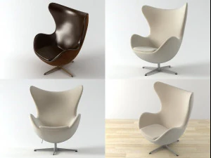 egg by fritz hansen 3D Model