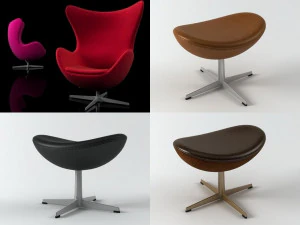 egg by fritz hansen 3D Model