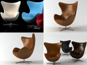 egg by fritz hansen 3D 모델