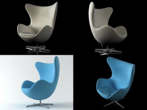 egg by fritz hansen 3D 모델