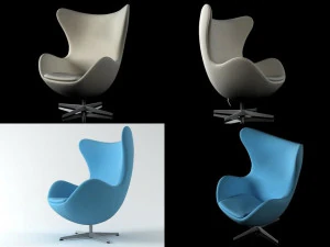 egg by fritz hansen 3D Model