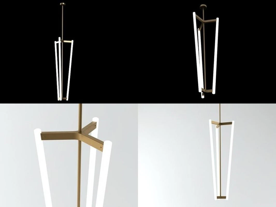 tube chandelier 3D Model .c4d .max .obj .3ds .fbx .stl .blend 