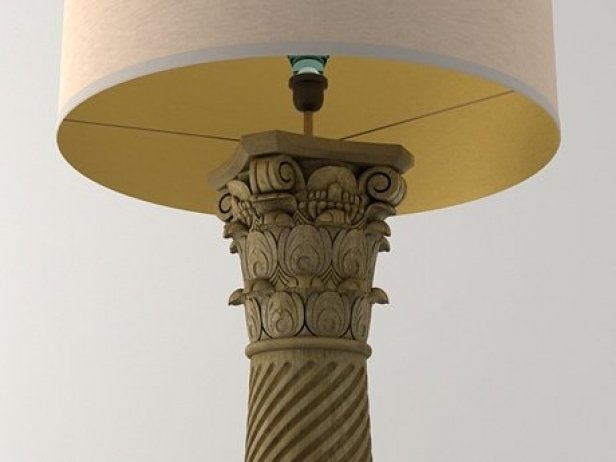 corinthian column floor lamp Modelo 3D .c4d .max .obj .3ds .fbx .stl .blend 