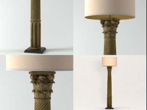 corinthian column floor lamp Modelo 3D