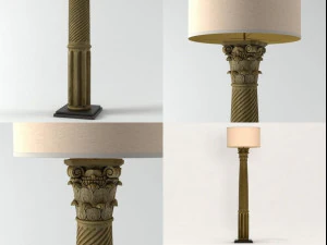 corinthian column floor lamp 3D Model