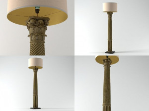corinthian column floor lamp Modelo 3D