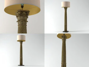 corinthian column floor lamp 3D Model