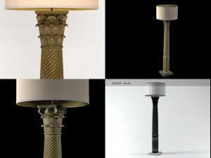 corinthian column floor lamp Modelo 3D