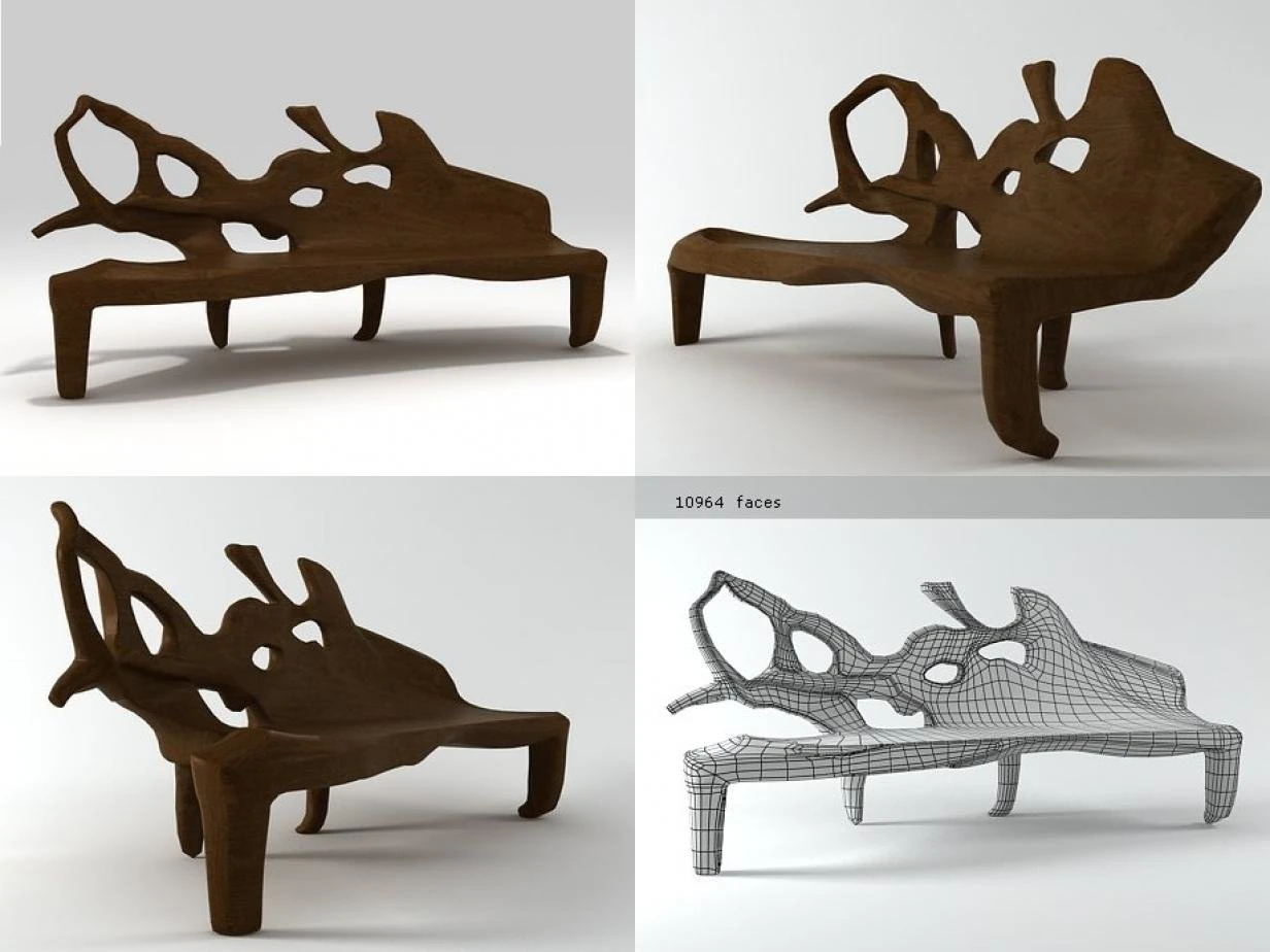 bench etno 3D Model .c4d .max .obj .3ds .fbx .stl .blend 