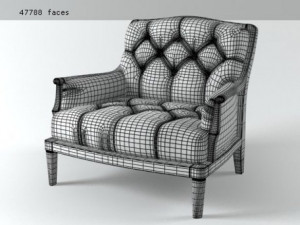 nap armchair by jacinto usn 3D 모델