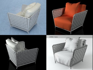 inout 801fw armchair by gervasoni Modelo 3D