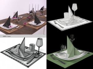 table set 02 by smallaccents 3D-Modell