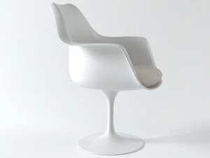 стілець тюльпан на горбі 3D Модель