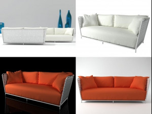 inout 801fw sofa by gervasoni Modelo 3D