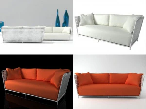 inout 801fw sofa by gervasoni 3D Model