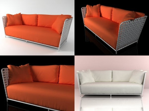 inout 801fw sofa by gervasoni Modelo 3D