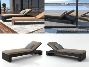 lounge beach chair by dedon 3D Model
