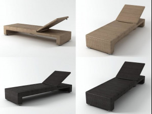 lounge beach chair by dedon 3D मॉडल
