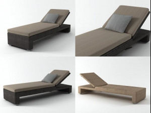 lounge beach chair by dedon 3D मॉडल